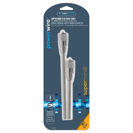 Powercomm Coax Mini 8 18ft Clear 215-35451